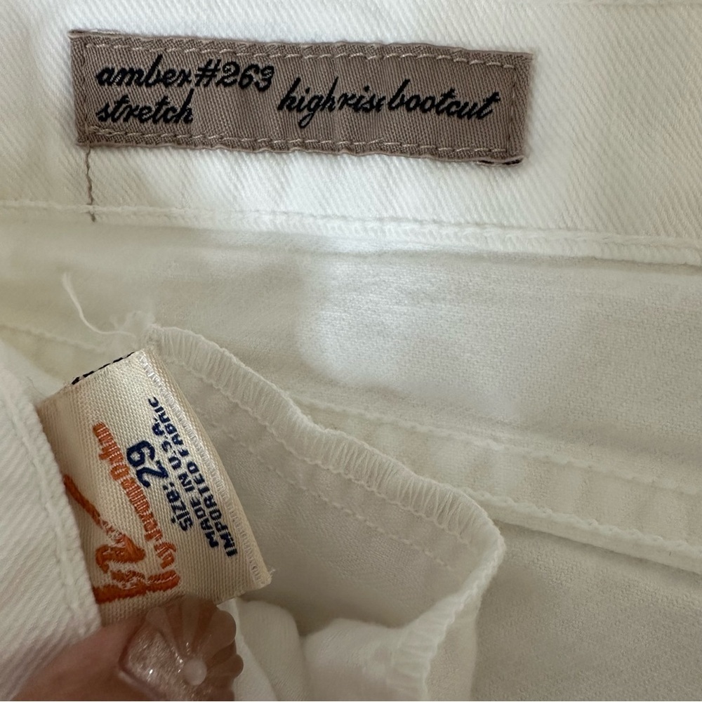 Citizens of Humanity Amber #263 stretch White Flare Boho Festival Jeans Size 29 - Picture 7 of 11